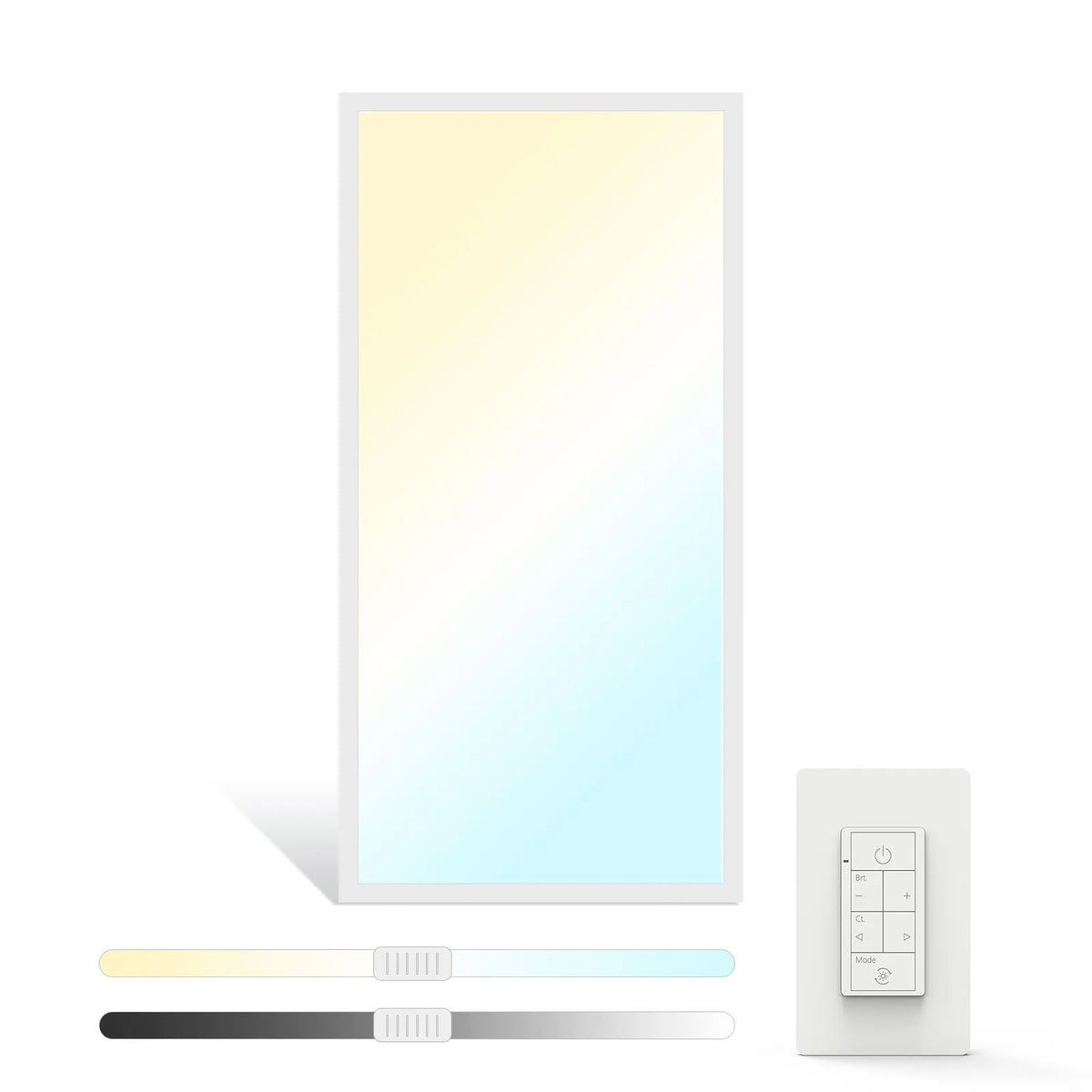2x4 LED Backlit Flat Panel Light (4-Pack) | White Finish | Selectable CCT & Wattage | 0-10V Dimmable light | Selix Kala