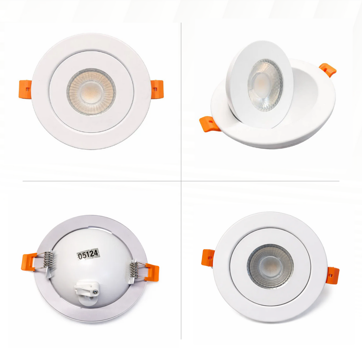 24-Pack 9W 4-Inch Round Gimbal LED Light - 360° Adjustable, 3CCT Selectable, IC Rated (White) all | Selix Kala